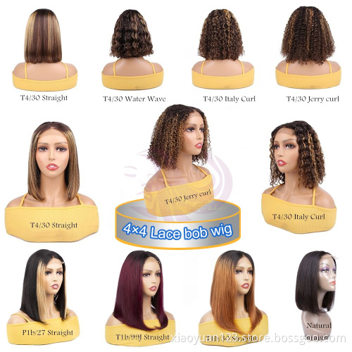 Mayqueen WholesaleTransparent HD Full Lace Bob Human Hair Lace Frontal Wigs For Black Women Brazilian Virgin Hair Lace Front Wig